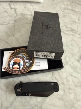Penguin Button Lock Folding Knife - Black